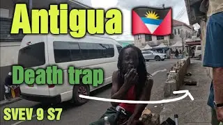 Don't break your leg just walking on the sidewalk. Antigua A tour. SVEV 9 S7