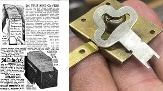 antique card catalog flat steel key make