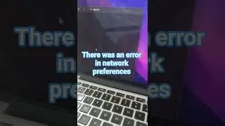 there was an error in network preferences macbook pro wifi not working