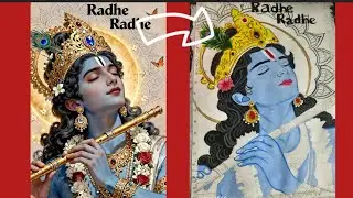 Part 2 krishna drawing 🙌🏻👀 using the doms acrylic colour step by step full video ❤️💫//radhe radhe🪈//