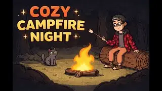 Calm Campfire Night 🌙 Cozy Ambient Loop