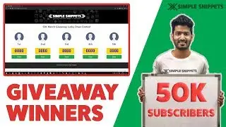 50K Free Merch Giveaway Winners declared using Random Selection in JavaScript