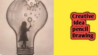 Creative Pencil Drawing for Kids | Girl Inside Light Bulb Drawing | Live Art @HubofkidsPs