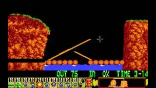 Lemmings [PC] - Level 3 (Tricky): A ladder would be handy