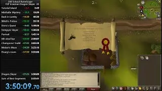 Old School Runescape F2P Ironman Dragon Slayer in 3:50:09 (old WR)