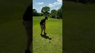 My first time out golfing. I had no idea how to swing the clubs, but we had a good time!