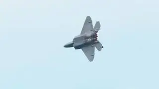 F22 Raptor Air Show Demonstration In Slow Motion