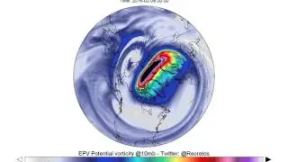 10mb Ertels Potential vorticity GEOS-5 model. 03/02 00z Twitter: @Recretos