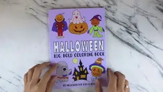 Flip Through of Halloween | Big and Bold Coloring Book | ASMR