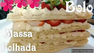 Montando bolo com massa folhada