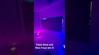 Paint and the bass traps are in!#recordingstudio #acoustictreatment  #musicstudio #basstraps #led
