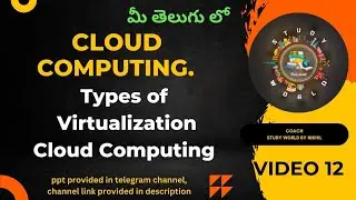 Types Of Virtualization in Cloud Computing in Telugu #virtualization #typesofvirtualization