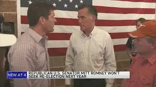 Utah GOP Sen. Mitt Romney, former presidential candidate and governor, won't seek reelection in 2024