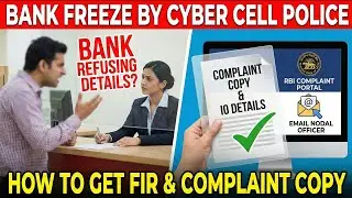 How to Unfreeze Bank Account Freeze by Cyber Police | Get Complaint Copy from Bank & NCPR Copy