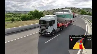 Везу огромную яхту в Euro Truck Simulator 2