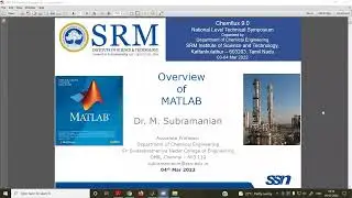 MATLAB in 1.5 hours - Overview of Essential Aspects - with Chemical Engineering Examples | msubbu