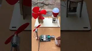 DCmotor &bull; How to work diy mini air turbine #airturbine  #scienceproject #tech