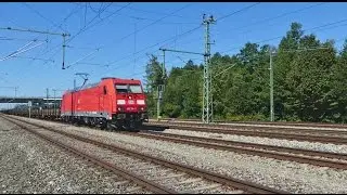 Der Fugger Express und eine BR 185 in Mammendorf/Bayern