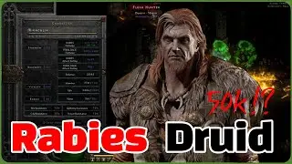 50k damage mind-blowing Rabies Druid Build for PVP I D2R I Diablo2 Resurrected