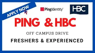 Ping & HBC Off campus drives || Full Time || Internship