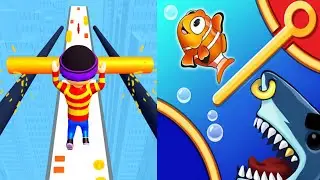 Roof Rails Game Vs Save the Fish - MAX LEVELS!! All Levels Gameplay