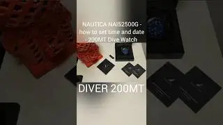 NAUTICA NAI52500G - how to set time and date - Video tutorial. 200MT Dive Watch.