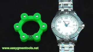 Watch battery replacement tutorial for back with 6 notches using a cheap tool