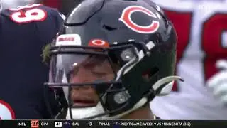 Justin Fields tries to make a play happen but throws INT