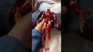 Posing Iron Man on a train #fypシ #figure #ironman #posing