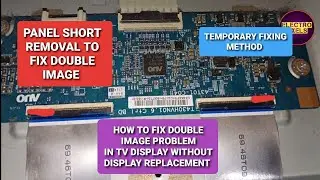 Display Short Removal in Samsung 43 inch LED Tv|Double image & Flickering|AUO Panel|Gatesignal short