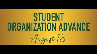 Student Organization Advance - Fall 2020