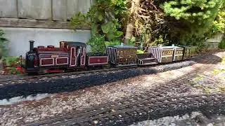 Prince on the victorian coaches and hearse van on the Porter Garden Railway 04/07/2025