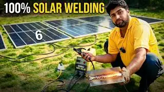 Direct Welding Machine Powered by 6 Solar Panels – Free Electricity Experiment (Free Energy)