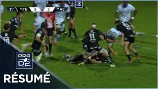 PRO D2 - R&eacute;sum&eacute; US Montauban-Rugby Club Massy Essonne: 25-12 - J10 - Saison 2022/2023