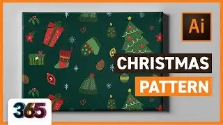 Christmas Pattern | Illustrator CC Tutorial #358/365