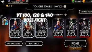 Vought Tower Boss Battle 100, 120 & 140 Fight + Rewards MK Mobile Round 5
