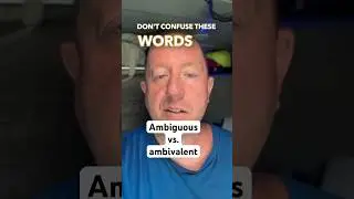 Ambiguous vs. ambivalent&mdash;these are often confused in writing. #grammar #learnenglish