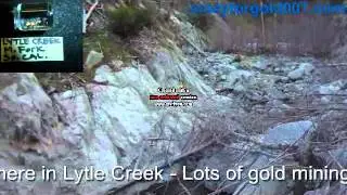 Searching for a good place to prospect for gold at Lytle Creek, So. California 4