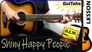 How to play SHINY HAPPY PEOPLE 😊 - R.E.M. / Guitar Lesson 🎸 / GuiTabs #170