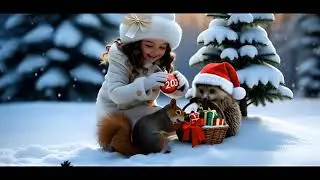 When home alone... Christmas adventures of a girl, a hedgehog, a squirrel, a cat, a dog and Santa!