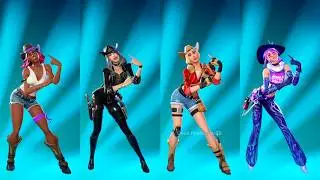 Fortnite Gnarly Emote With Hot Cow Girl Skins Thicc 🍑😜😍 Who Won ?