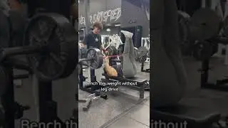 Bench this weight without leg drive #benchpress #gymrat #gymtok #fittok
