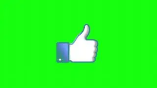 Facebook like button free Green screen