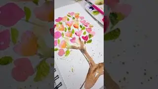 An ADORABLE watercolor Valentines card  🥰 SO FUN and SO EASY - Beginners can do this!