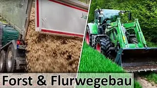 FORST und Flurwegebau Peter JUNKER - FENDT Traktor und Liebherr Bagger im EINSATZ -M4cM4nus reagiert