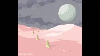Pastel Alien Desert (Ambient Pixel Art Animation)
