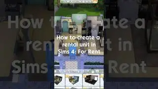 Sims 4 For Rent: How to create a rental unit in For Rent #sims4 #sims4tips #sims4tutorial