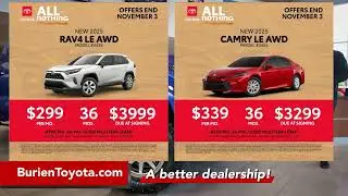 #burientoyota October Sale Lease Specials