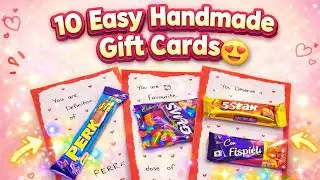 How To Make 10 Easy Handmade Gift Cards🎁 | Cute Chocolate Card Ideas🍫 | DIY Art & Craft