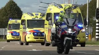 [VTB] 3 Ambulances onder Politie Begeleiding naar het AMC Amsterdam - Ambulance 13-113 13-114 13-177